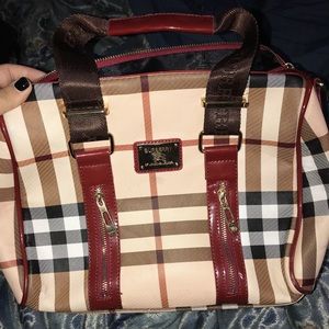 Faux Burberry Bag - includes adjustable strap
